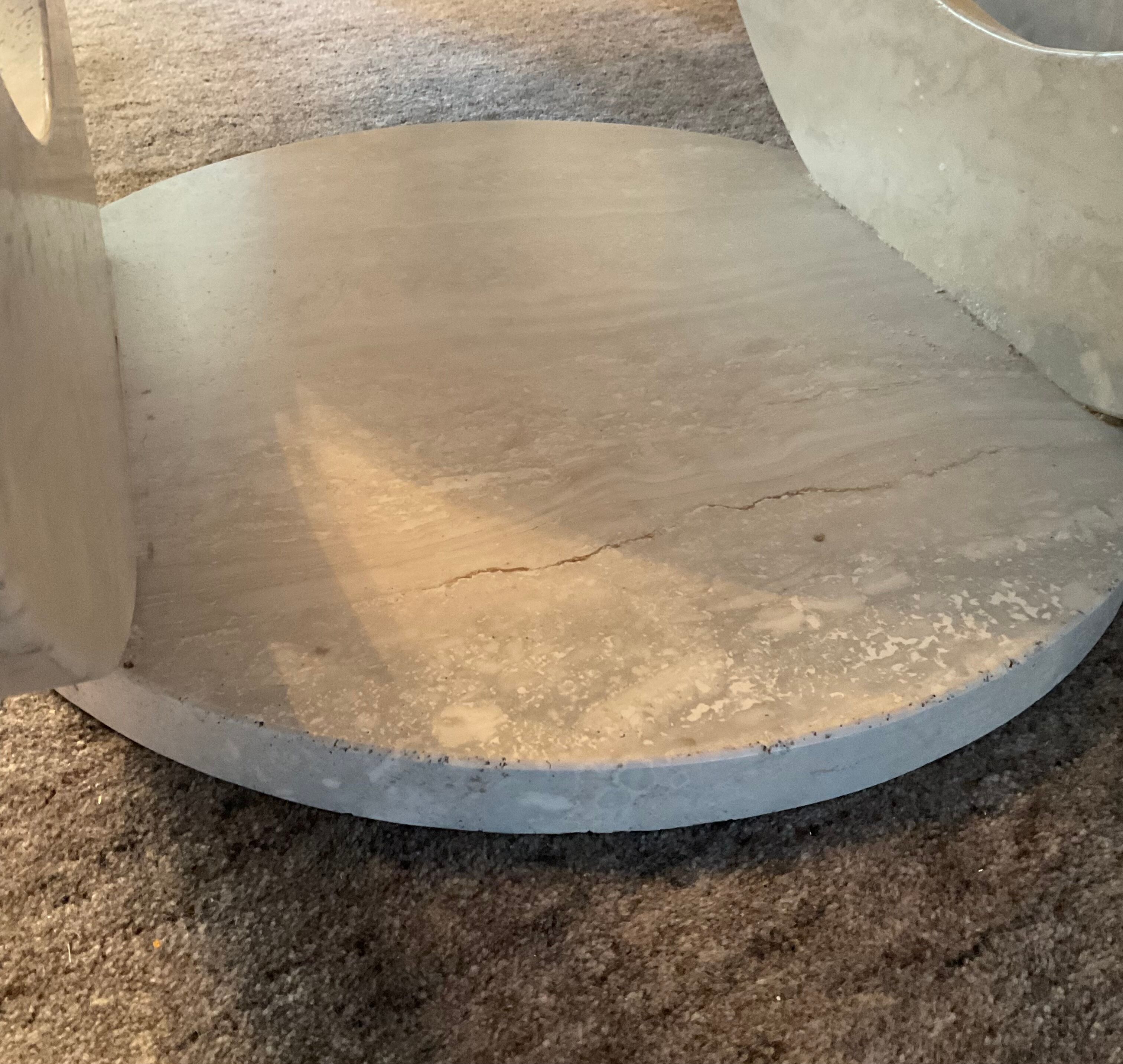 Travertine coffee table from the 70s