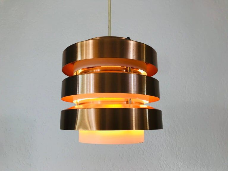 Hanging lamp in copper and metal 1960s