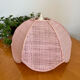 Vintage pink rattan pendant light