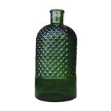 Bouteille vase en verre recyclé vert sapin