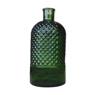 Bouteille vase en verre recyclé vert sapin
