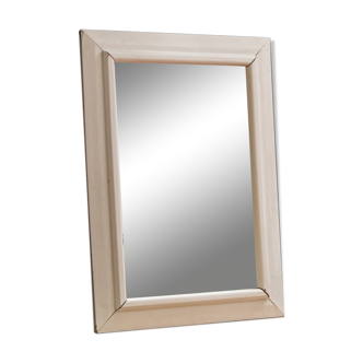 Large mercury mirror, oak frame 59x82cm