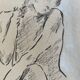 Tableau dessin Fusain signé « portrait de danseuse »