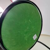 Lampe tafel vintage Star-Leuchten Köln (Allemagne de l'Ouest) chrome & fluweelrode kap