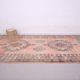 Tapis berbère en laine vintage marocain rose grand 212 x 394 cm, tapis fait main
