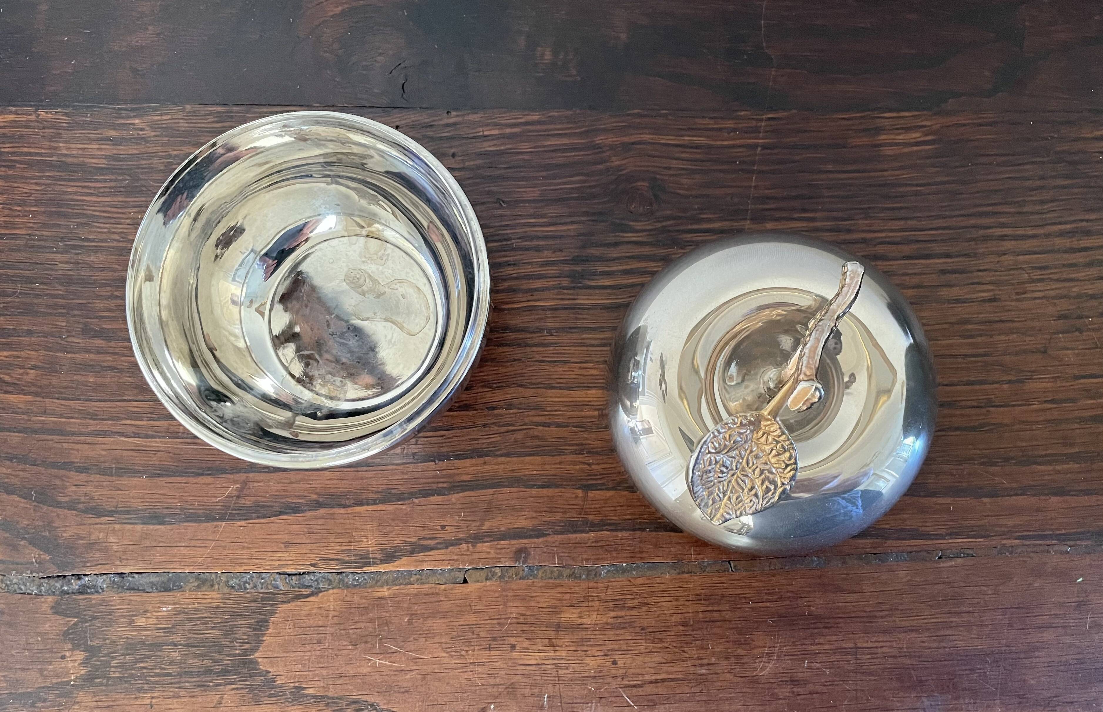 Silver metal apple box