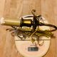 Brass wall light + glass tassels, mid-20th century