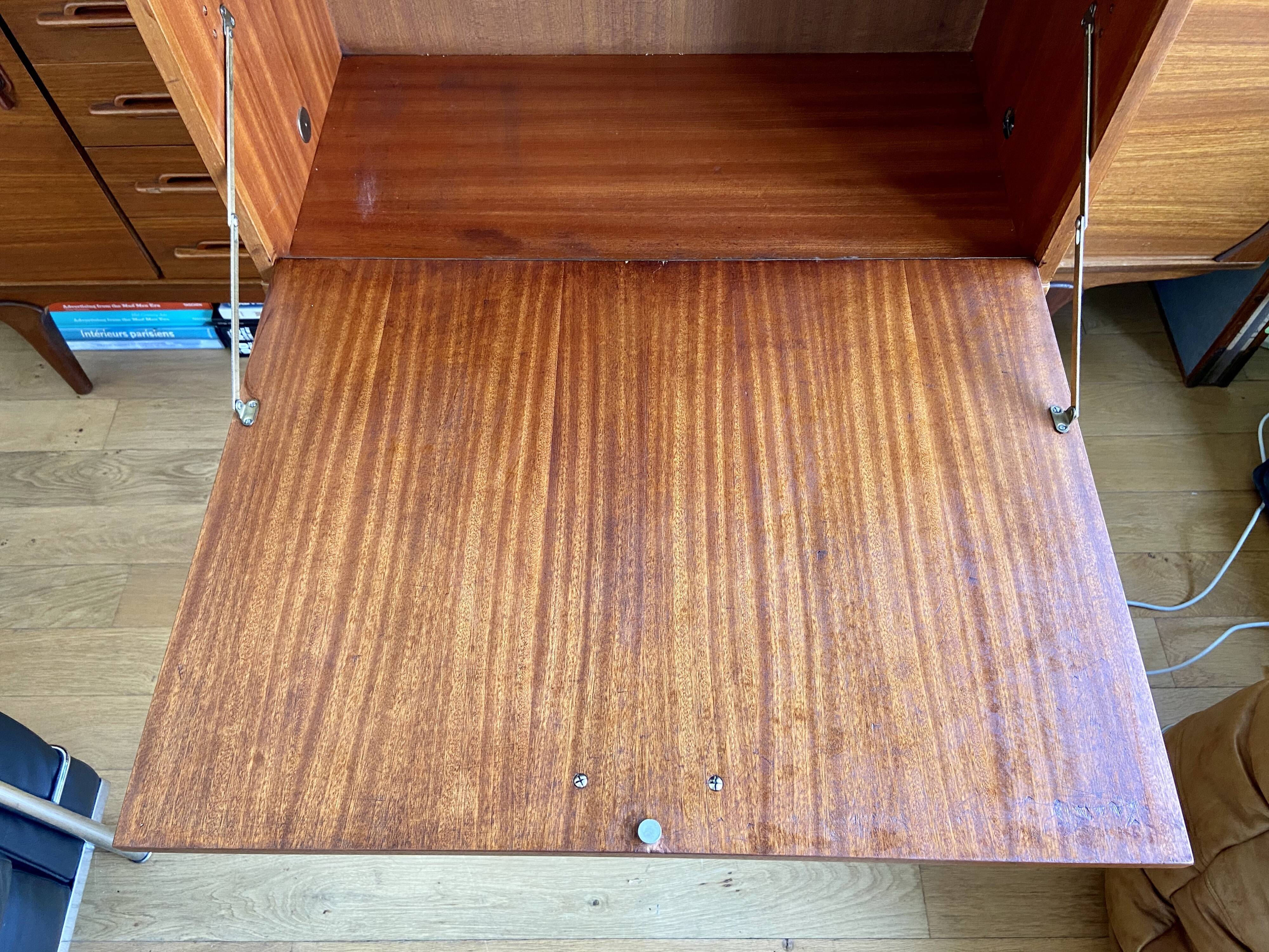 Scandinavian writing basket in wood 1960