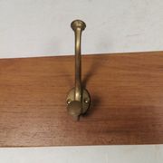 Coat rack in teak and brass. Denmark 1970-80s