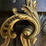 Pair of vintage gilded bronze wall lights