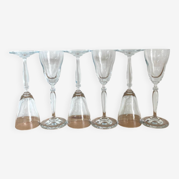 Vintage champagne flutes - tulip effect