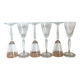 Vintage champagne flutes - tulip effect