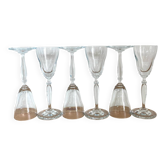 Vintage champagne flutes - tulip effect