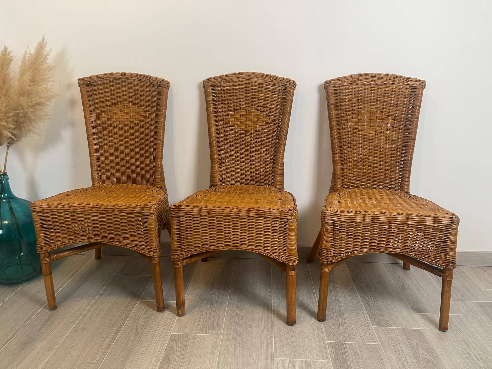 Vintage Rattan Lounge Chair (3 available)