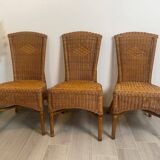 Vintage Rattan Lounge Chair (3 available)