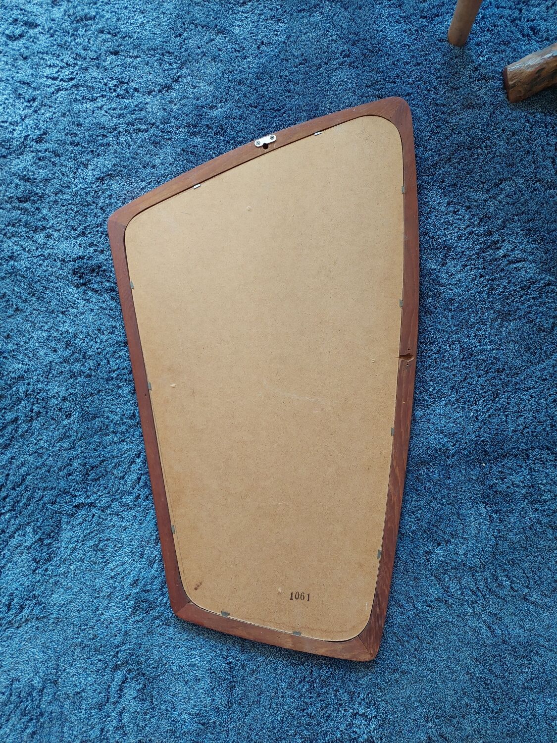 Miroir en teck asymétrique danois