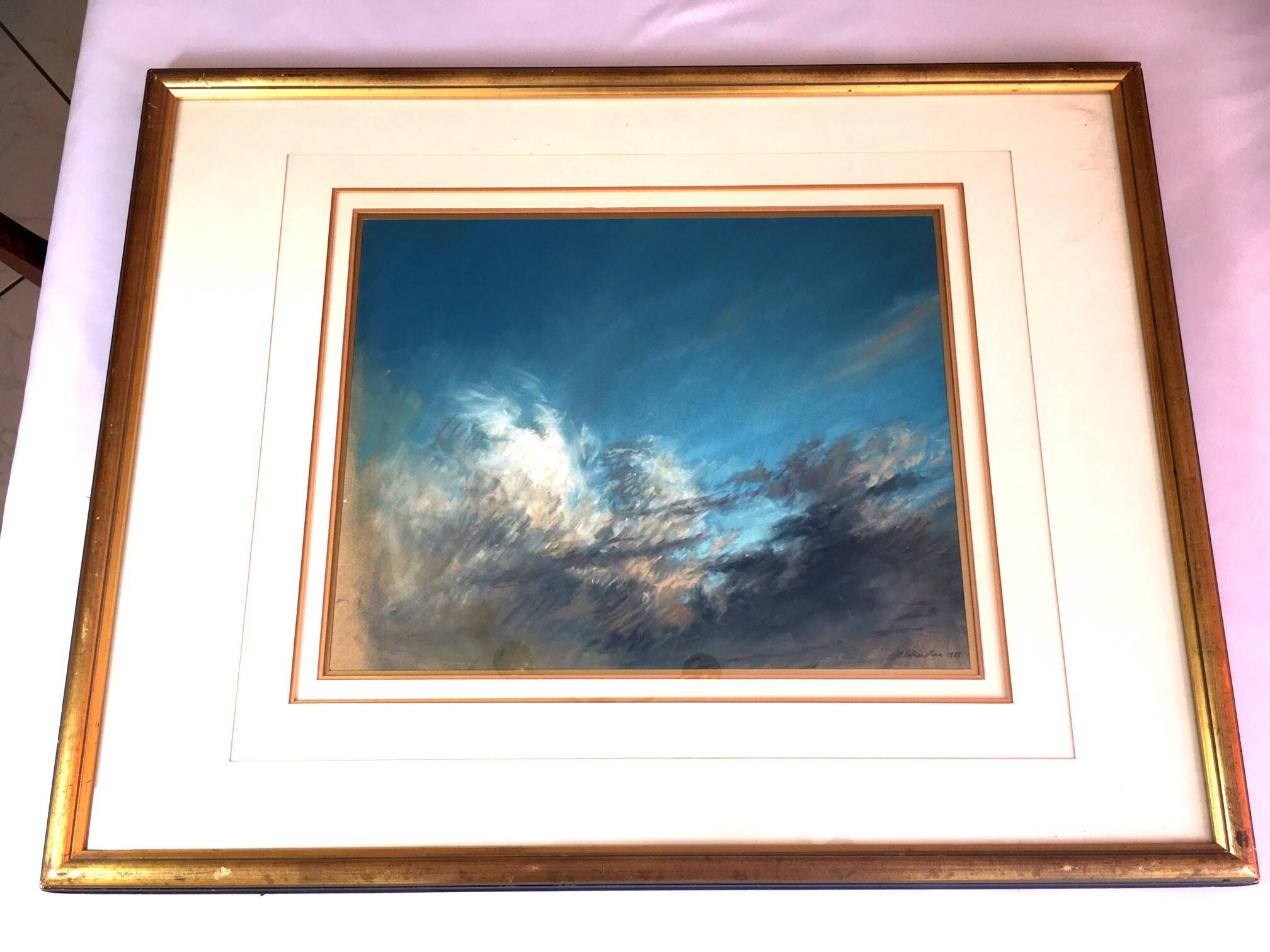 Abstract painting by Jean-Michel Mathieux-Marie (1947 -)