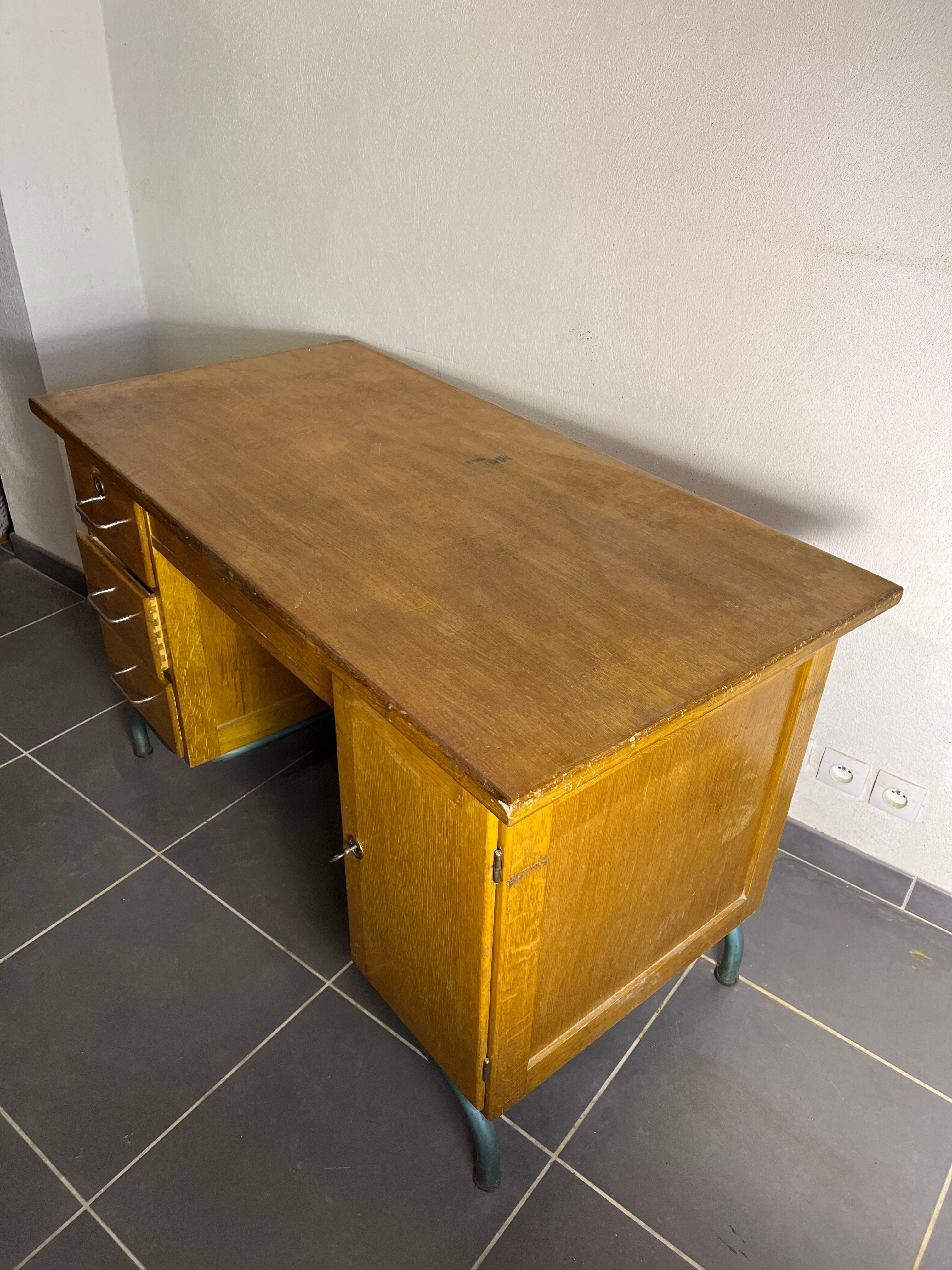 Teacher's desk and chair