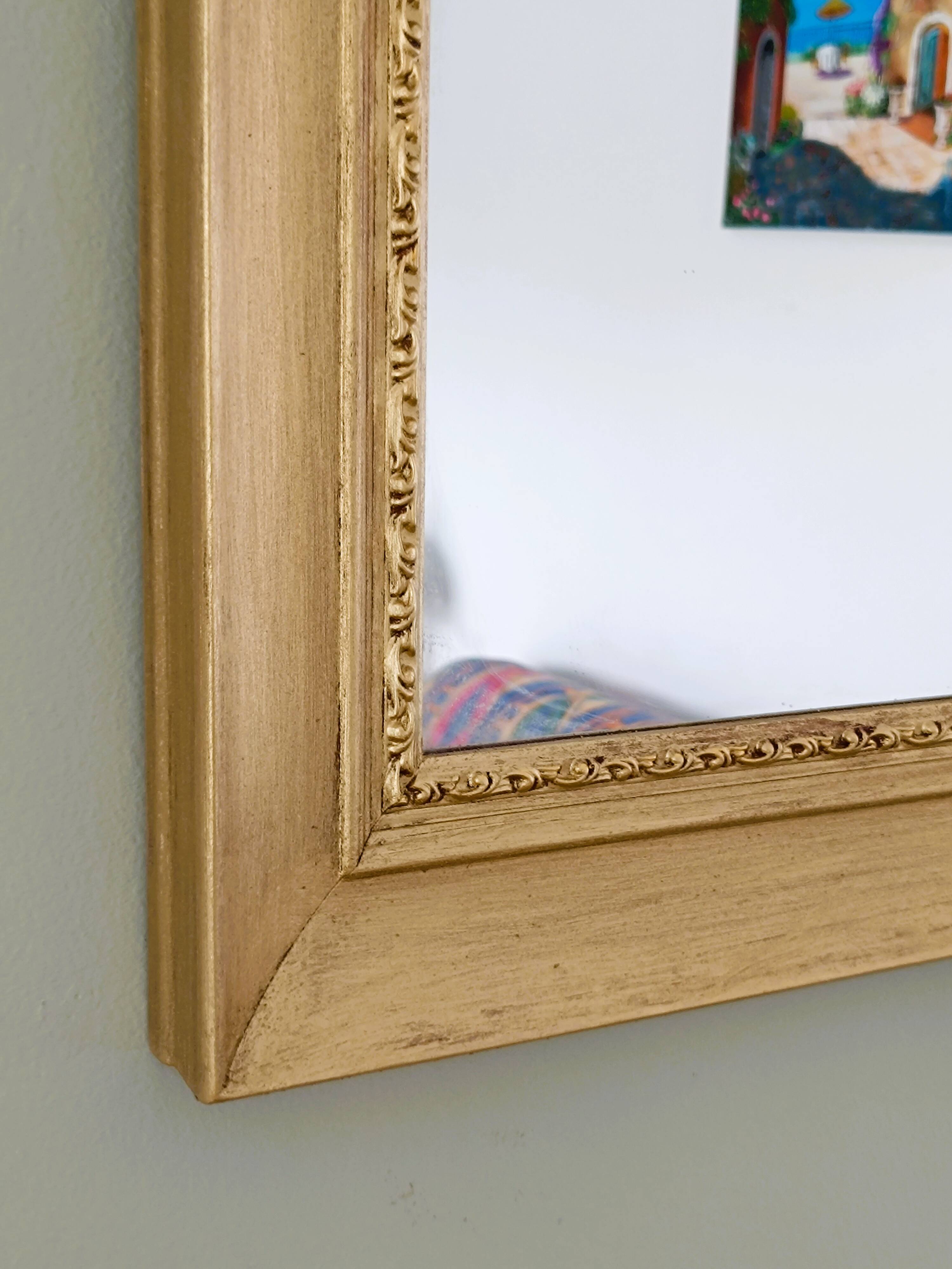 Solid wood mirror gilded 83 X 63 cm