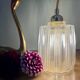 Vintage holophane glass globe lamp