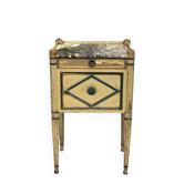 Chevet en hêtre peint et dessus marbre de style Louis XVI fin XIXème
