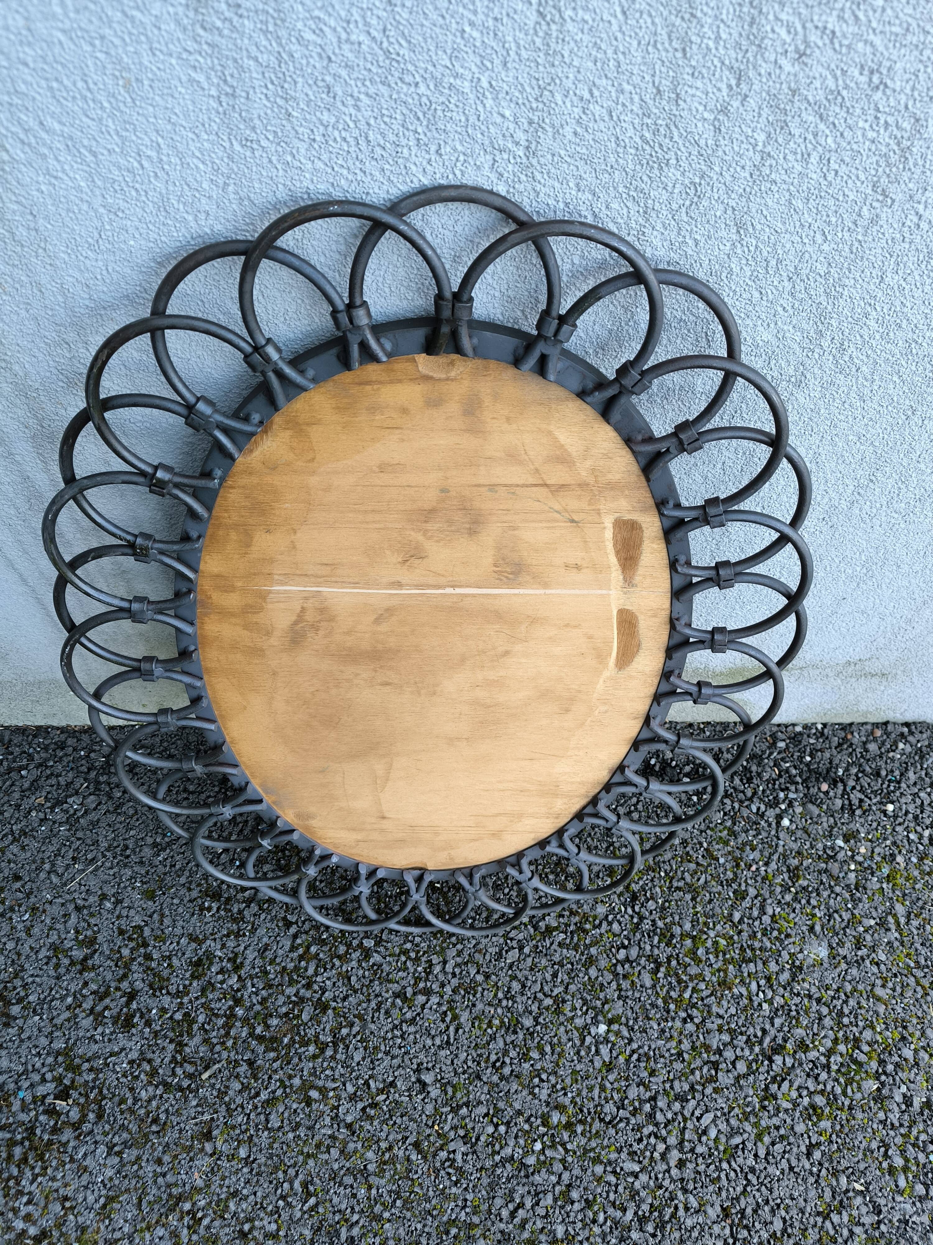 Oval metal mirror