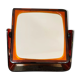 Vintage swivel mirror 70 ́s amber plastic