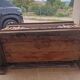 Antique carved oak chest