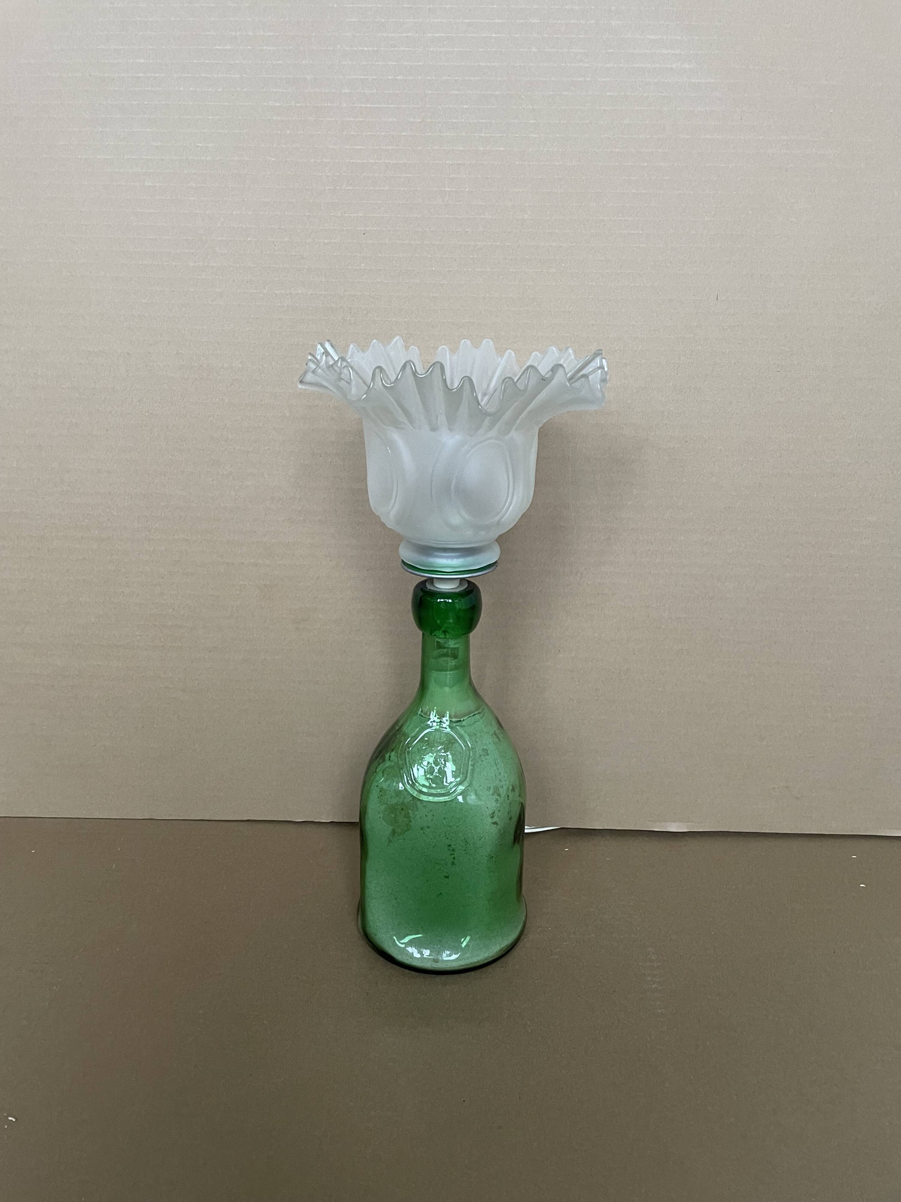 Antique glass table lamp