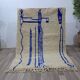 Handmade wool beni ouraine rug size 150 x 250 cm