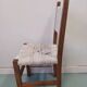 Chaise en bois assise en corde tressée