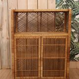 Braided rattan buffet