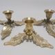 Trio of brass candle holders décor holly