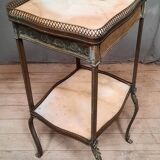 Bronze and onyx side table