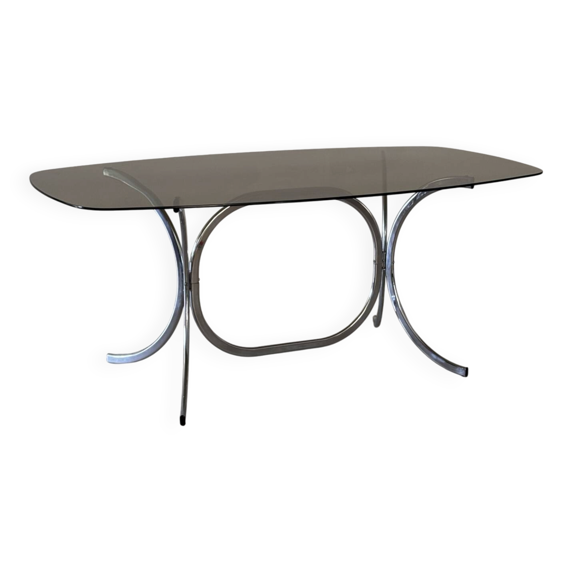 Table à manger verre fumé 1970