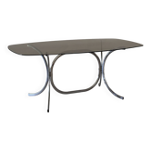 Smoked glass dining table 1970