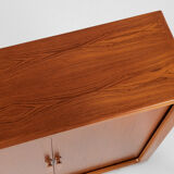Midcentury Danish cabinet in teak with tambour doors by Dyrlund 1960s