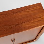Midcentury Danish cabinet in teak with tambour doors by Dyrlund 1960s