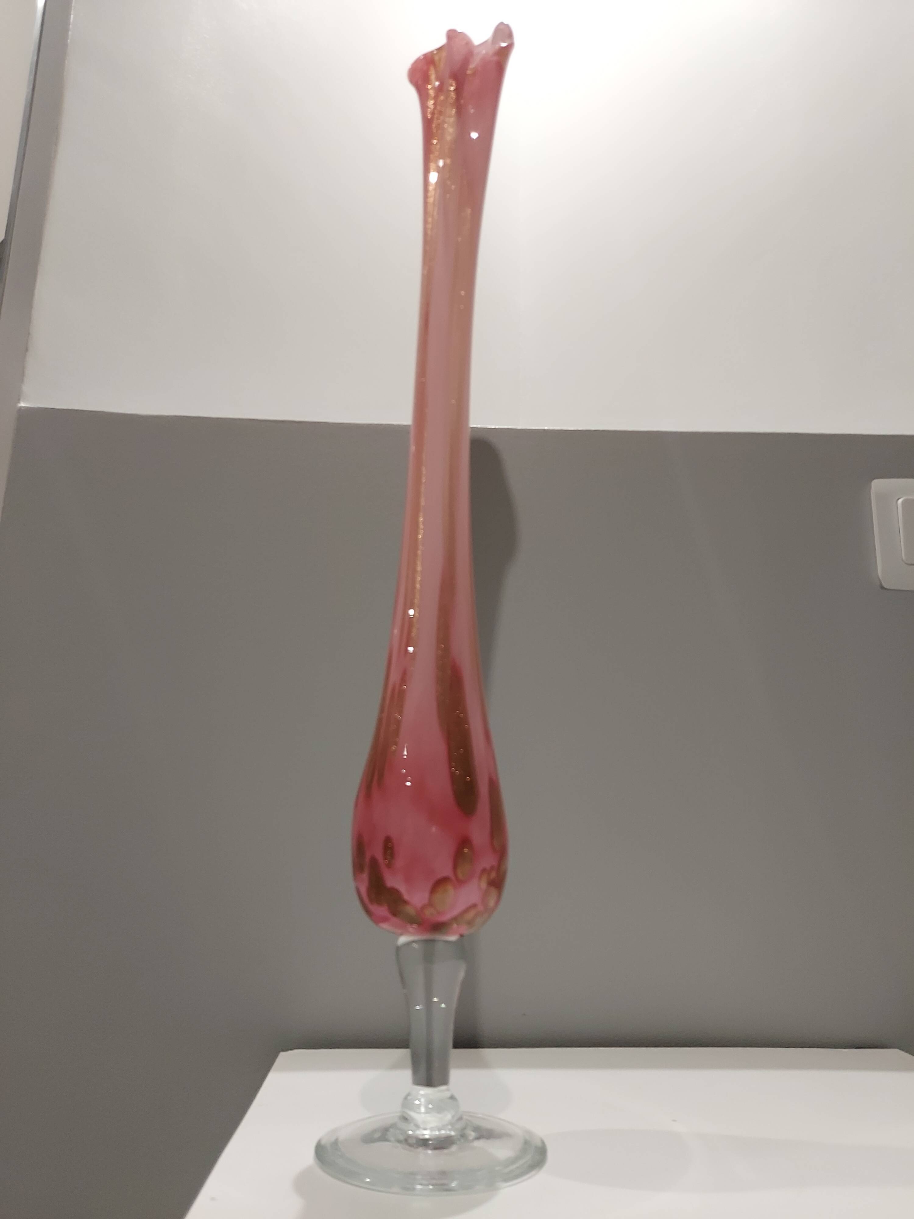 Soliflore in blown glass of art Eze