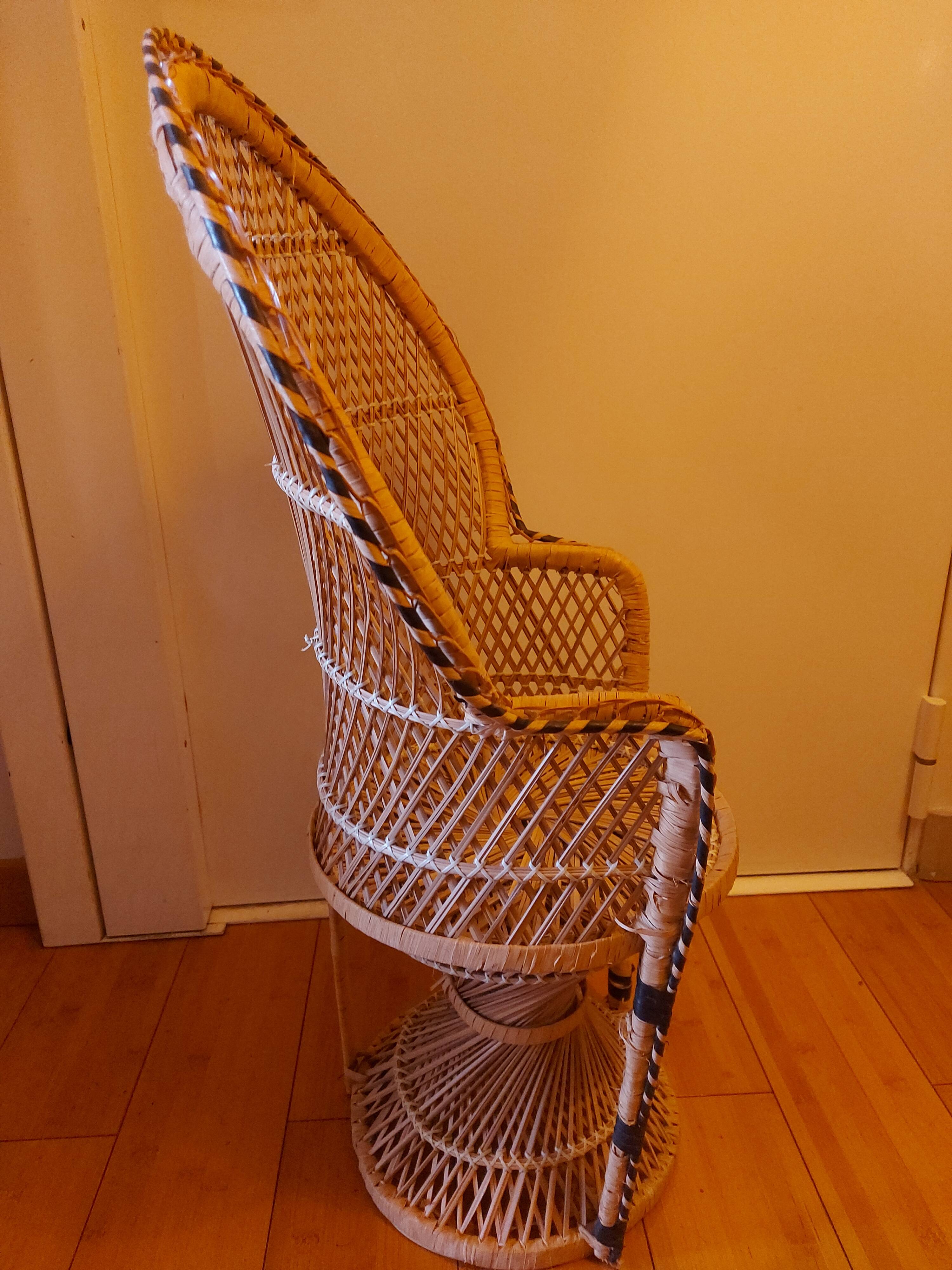 Emmanuel rattan armchair for children