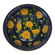 Portuguese ceramic dish decorated with sunflowers