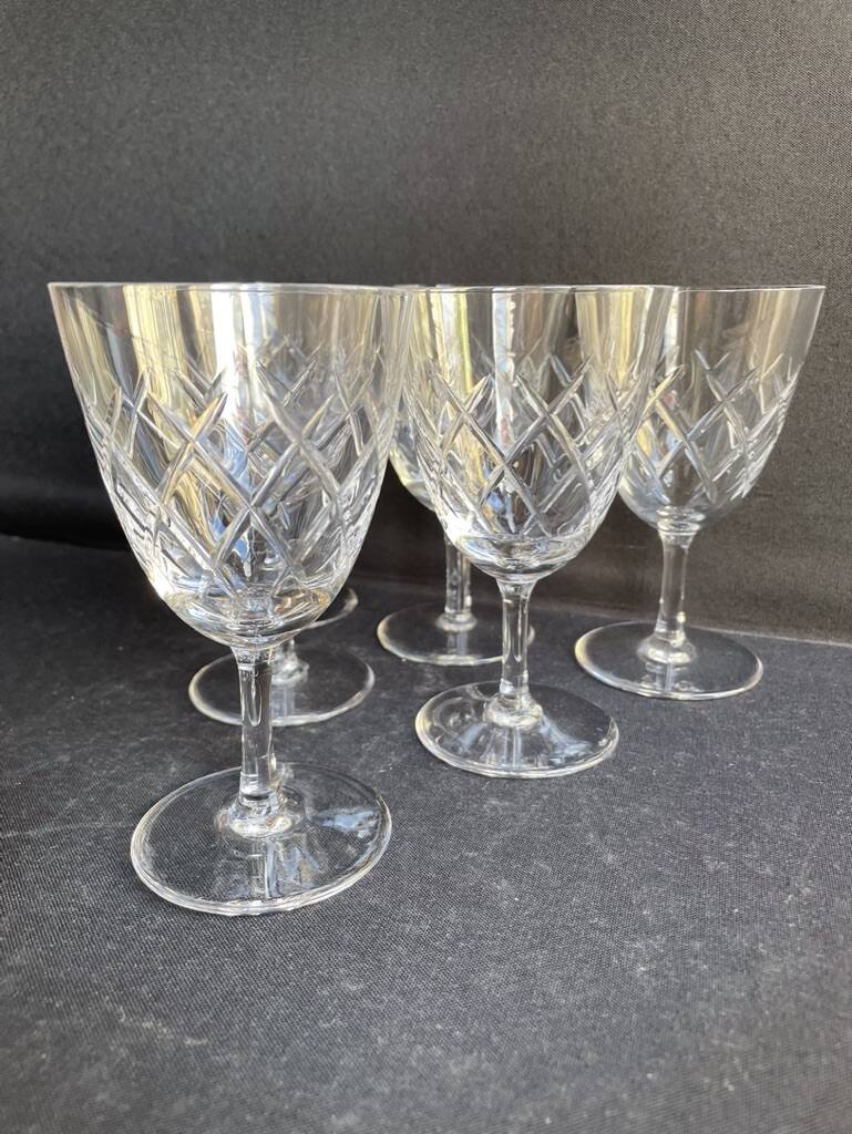 6 wine glasses - Cut crystal – Cristalleries Royales de Champagne
