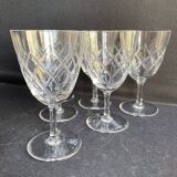 6 wine glasses - Cut crystal – Cristalleries Royales de Champagne