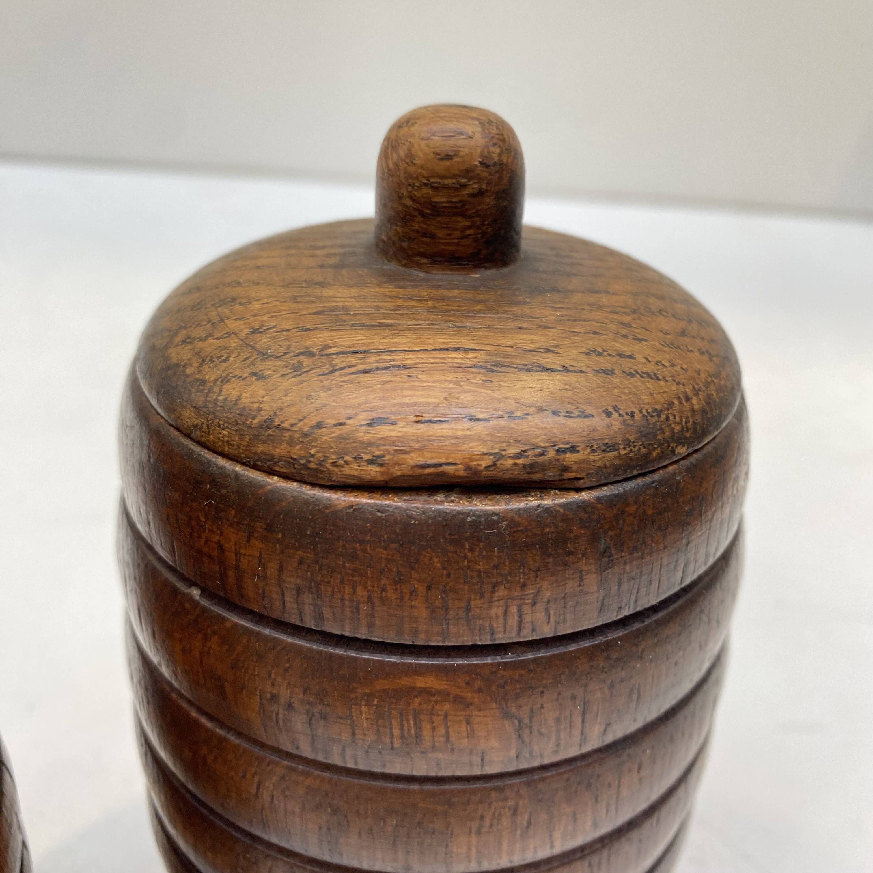 Series of two wooden arts deco boxes