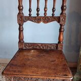 Rare pair of carved chairs, Italian manufacture from the 17th century
