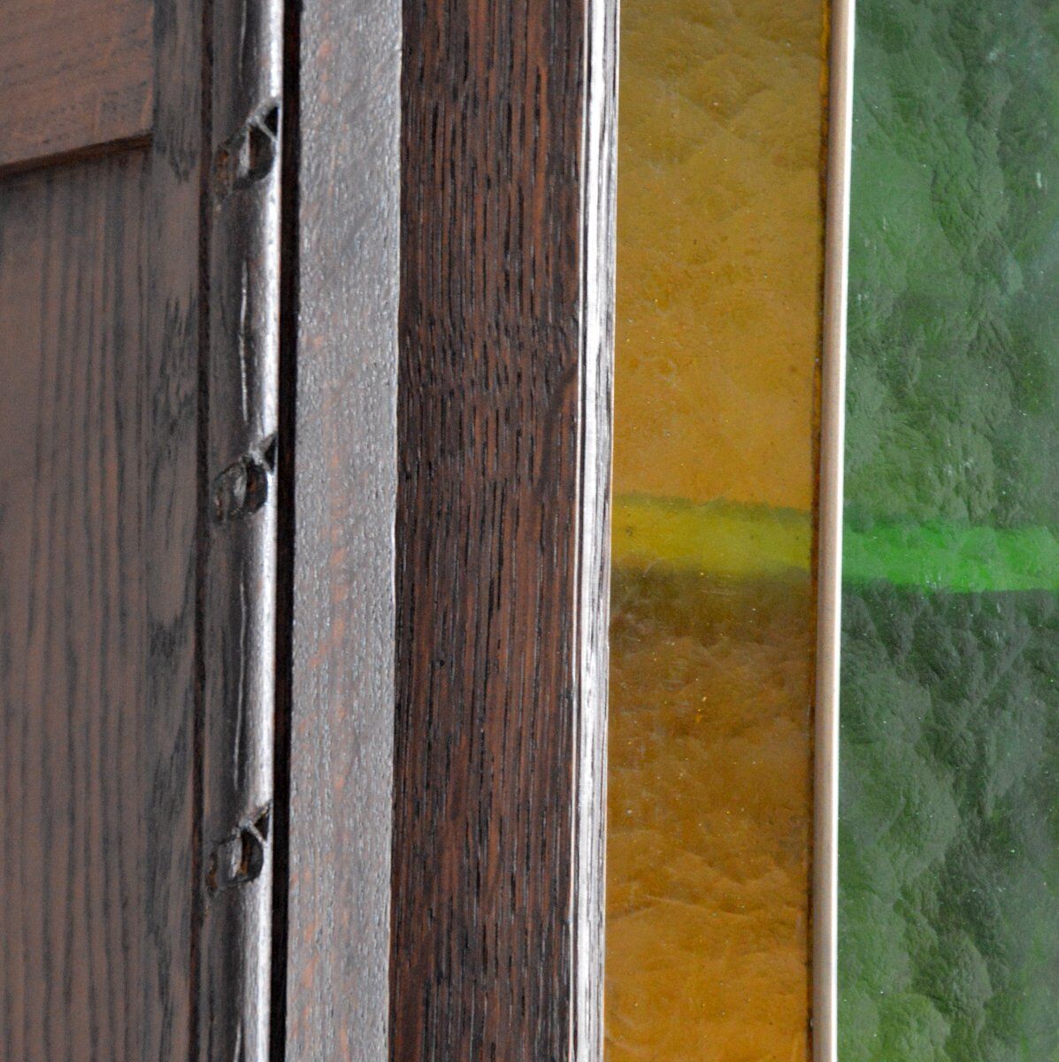 China buffet stained glass Art Nouveau 1900 vintage