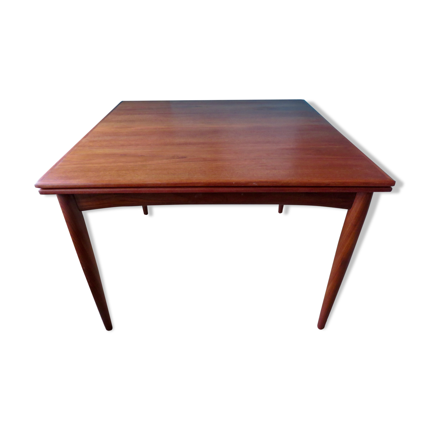 Square table in teak with extensions. Denmark 1960