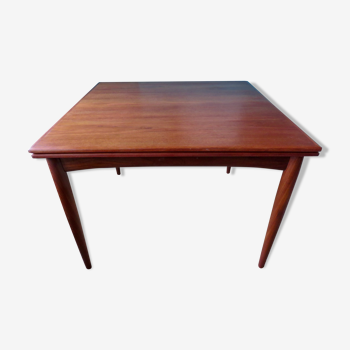 Square table in teak with extensions. Denmark 1960