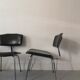 Pair of heaters design in black skai leather and metal, 1970