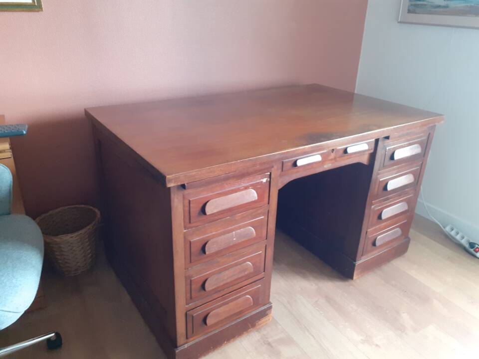 Solid wood minister's desk